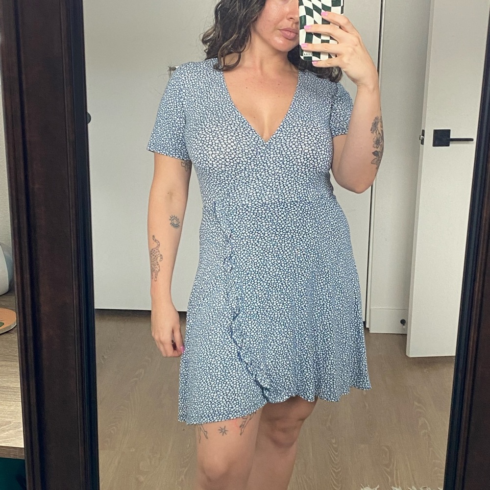 Mini Faux Wrap Dress